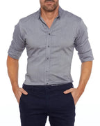 Camisa Oxford com Fecho Oculto Veron&Co, detalhe final