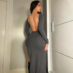 Vestido com Costas Nuas e Abertura Lateral - Veron&Co