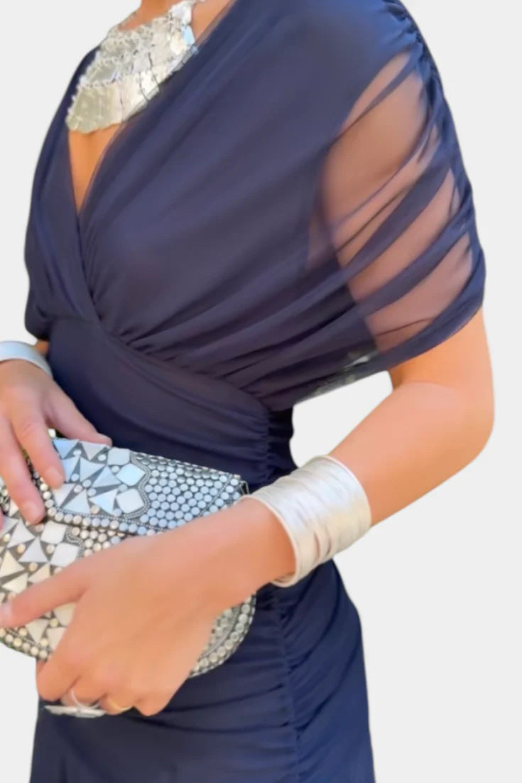 Vestido em Tule com Estampado - Veron&Co