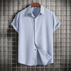 Camisa Solta em Algodão e Linho de Manga Curta Veron&Co, detalhe final