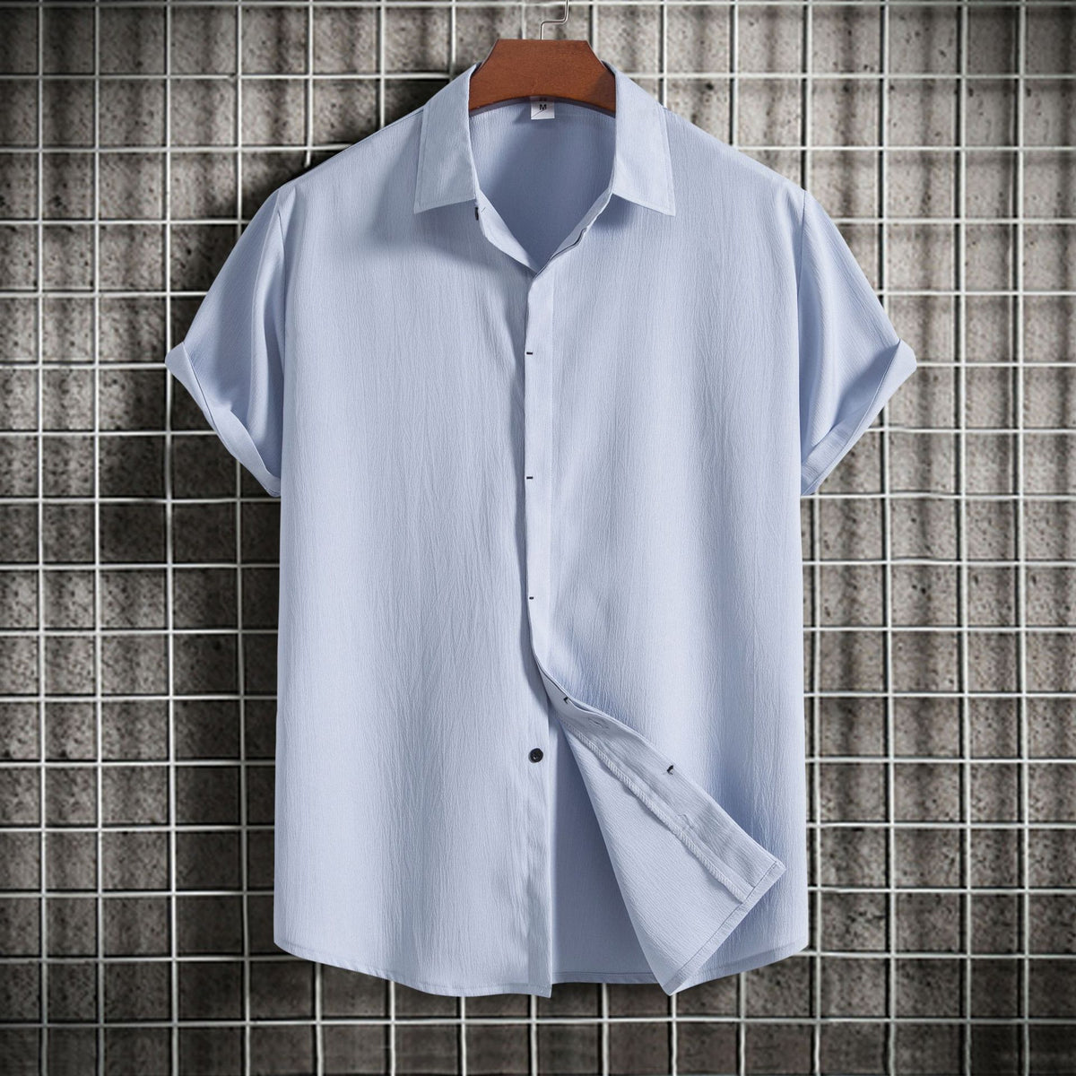 Camisa Solta em Algodão e Linho de Manga Curta Veron&Co, detalhe final