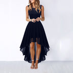 Vestido em Chiffon com Recortes Vazados - Veron&Co
