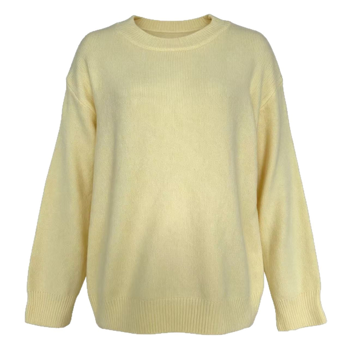 Light Yellow Round-Neck Sweater