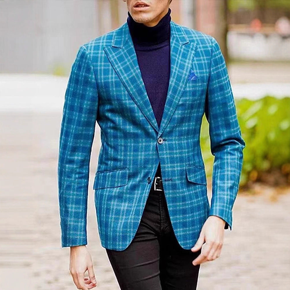 Blazer Casual Xadrez Estampado