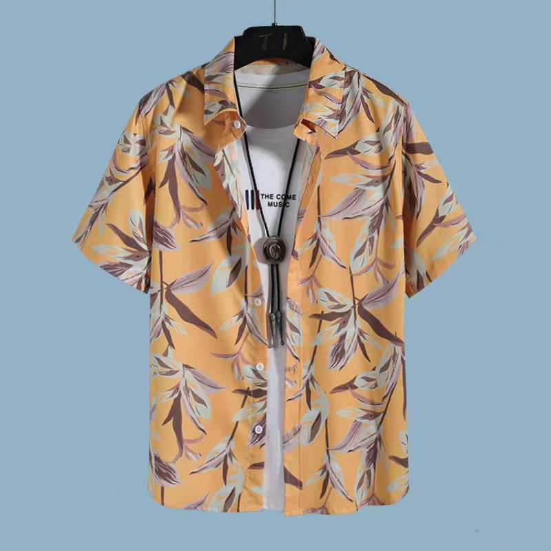 Conjunto Havaiano Floral Camisa e Calção Veron&Co, vista de perto