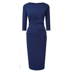 Vestido com Pregas e Efeito Envolvente - Veron&Co