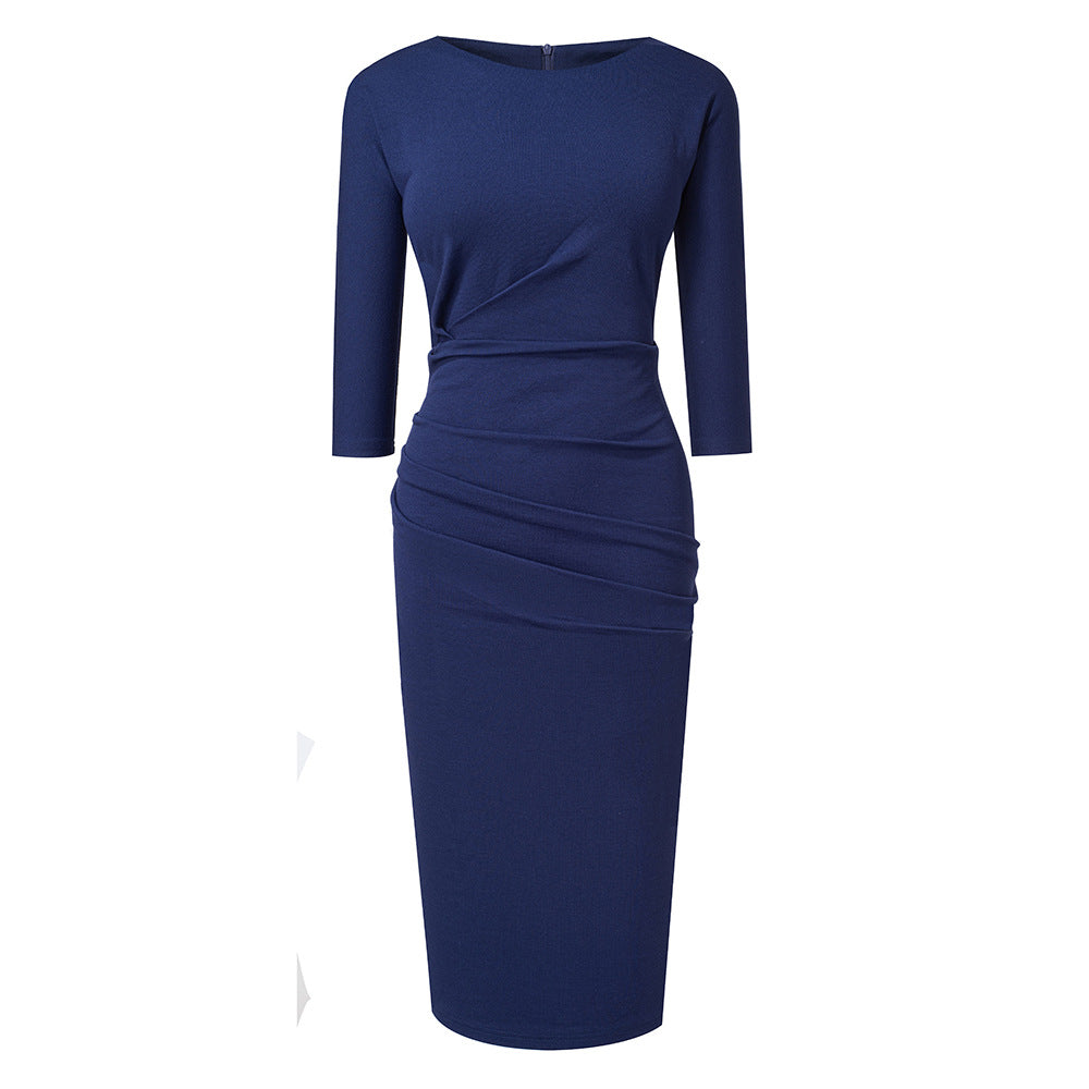 Vestido com Pregas e Efeito Envolvente - Veron&Co