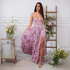 Vestido Longo com Marcação de Cintura - Veron&Co