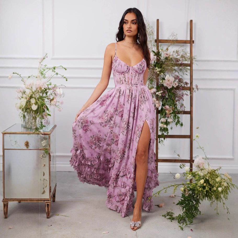 Vestido Longo com Marcação de Cintura - Veron&Co