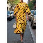 Vestido com Estampado e Decote Redondo - Veron&Co