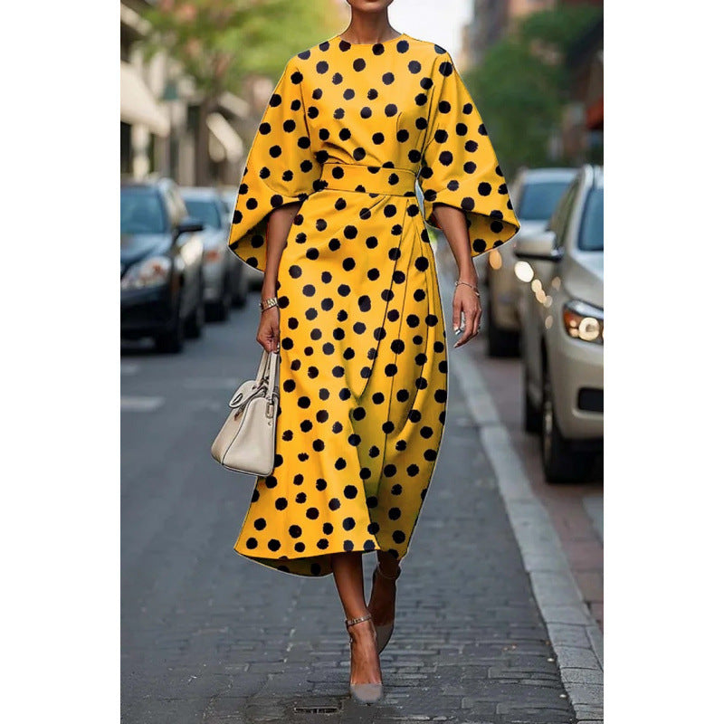Vestido com Estampado e Decote Redondo - Veron&Co