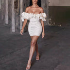 Vestido com Folhos e Pregas - Veron&Co