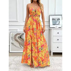 Vestido Longo com Estampado Floral e Costas Nuas - Veron&Co