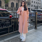 Blue Midi Coat with Belt