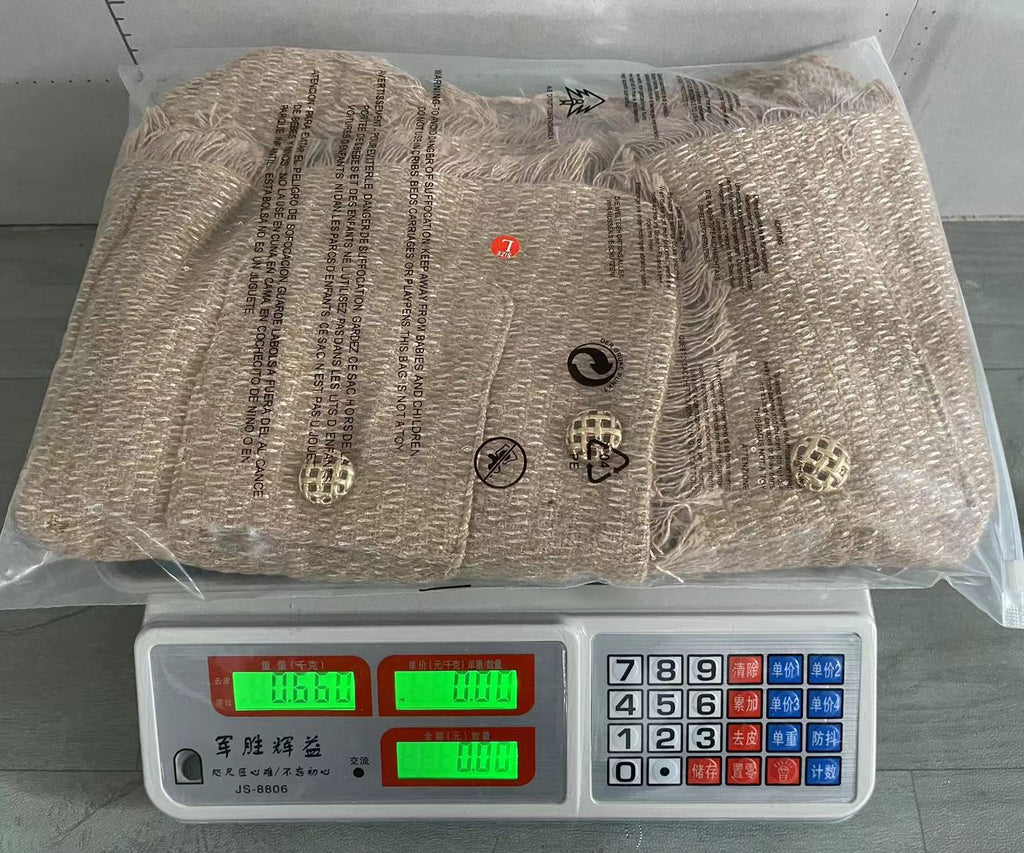 Short Wool Jacket with Metal Buttons
