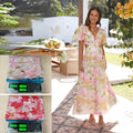 Vestido com Estampado Floral e Corte Evasê - Veron&Co