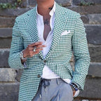 Blazer Casual Xadrez Estampado