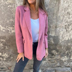 Blazer em Lã com Lapela e Botões