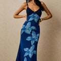 Vestido com Corte Sereia e Estampado - Veron&Co