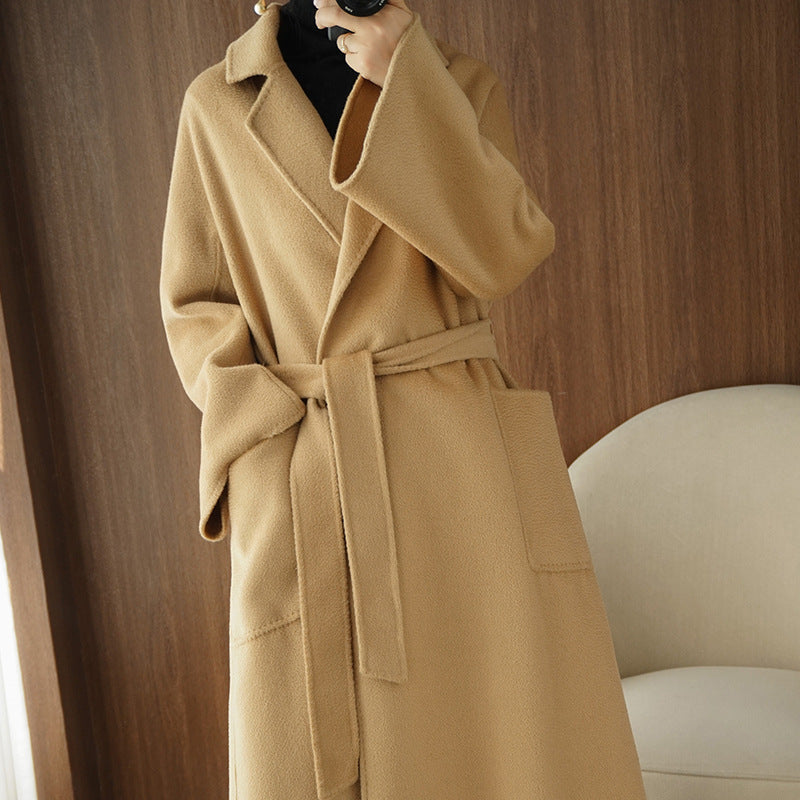 Casaco Cashmere Midi com Laço