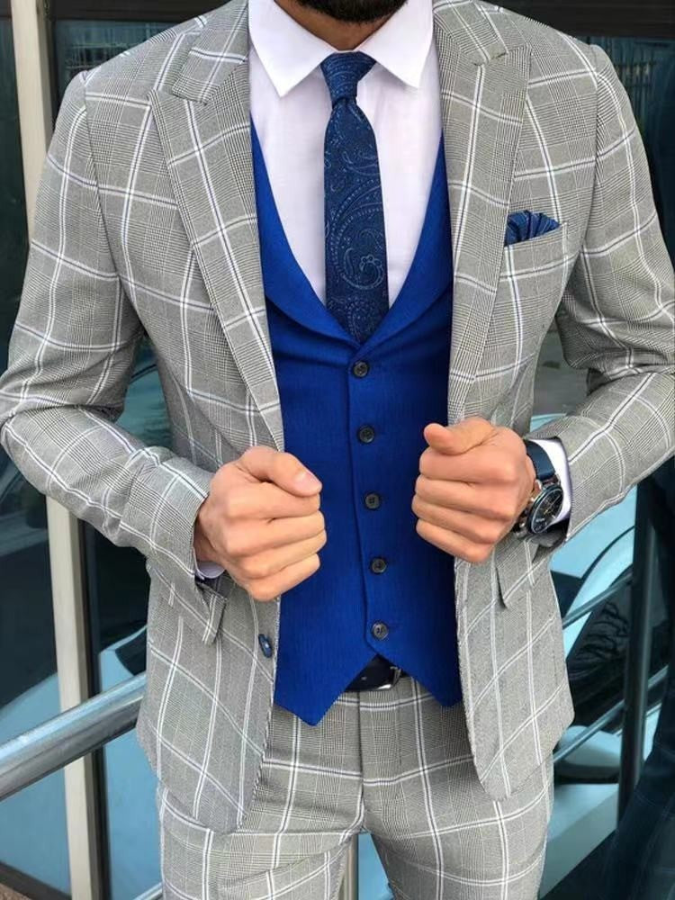 Blazer Casual Xadrez Estampado