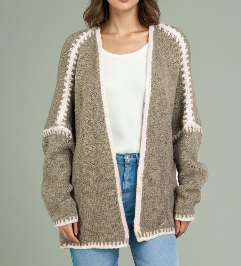 Casaco Tricot Grosso Nórdico