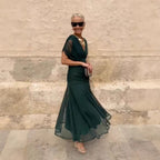 Vestido em Tule com Estampado - Veron&Co