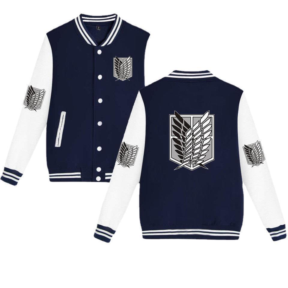 Embroidered Varsity Jacket — Men