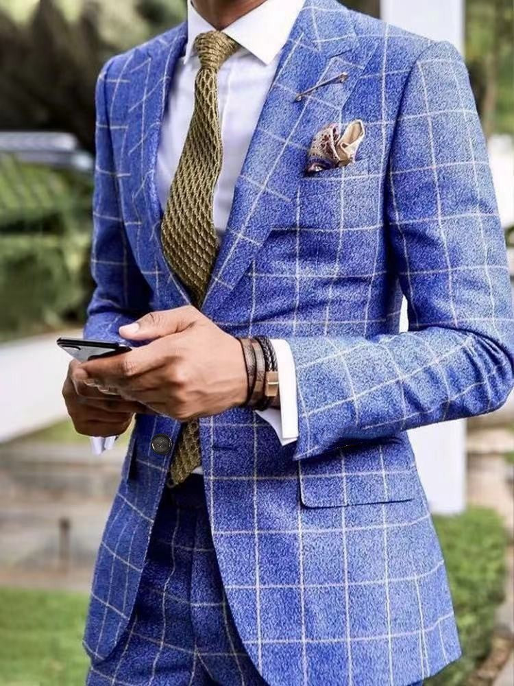 Blazer Casual Xadrez Estampado