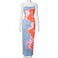 Vestido com Estampado e Abertura Lateral - Veron&Co