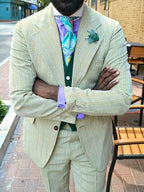 Blazer Casual Xadrez Estampado