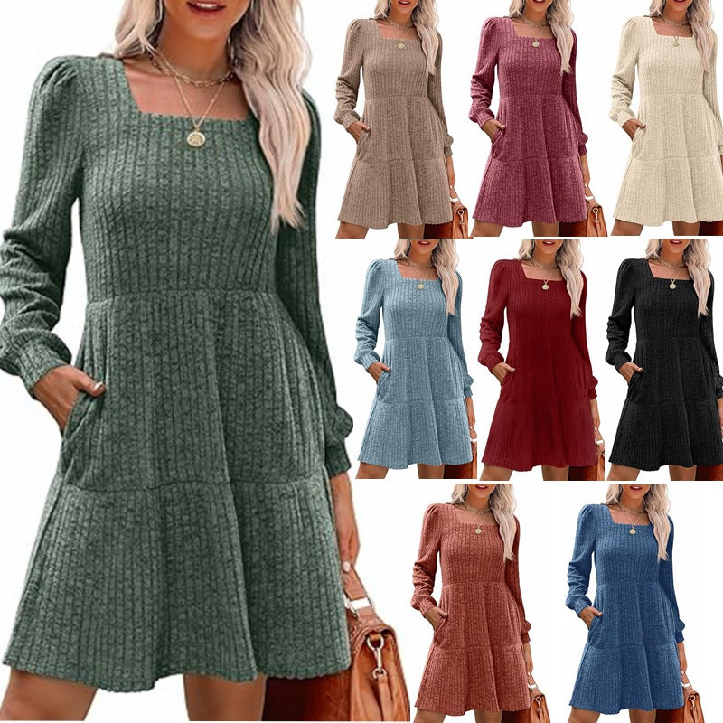 Vestido com Decote Quadrado - Veron&Co