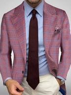 Blazer Casual Xadrez Estampado