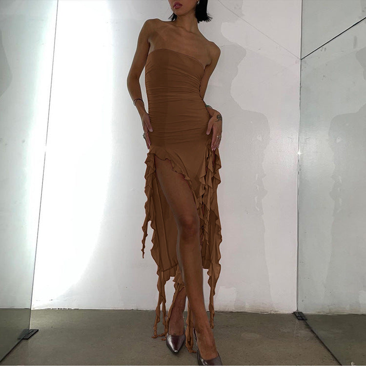 Vestido em Renda com Um Só Ombro - Veron&Co