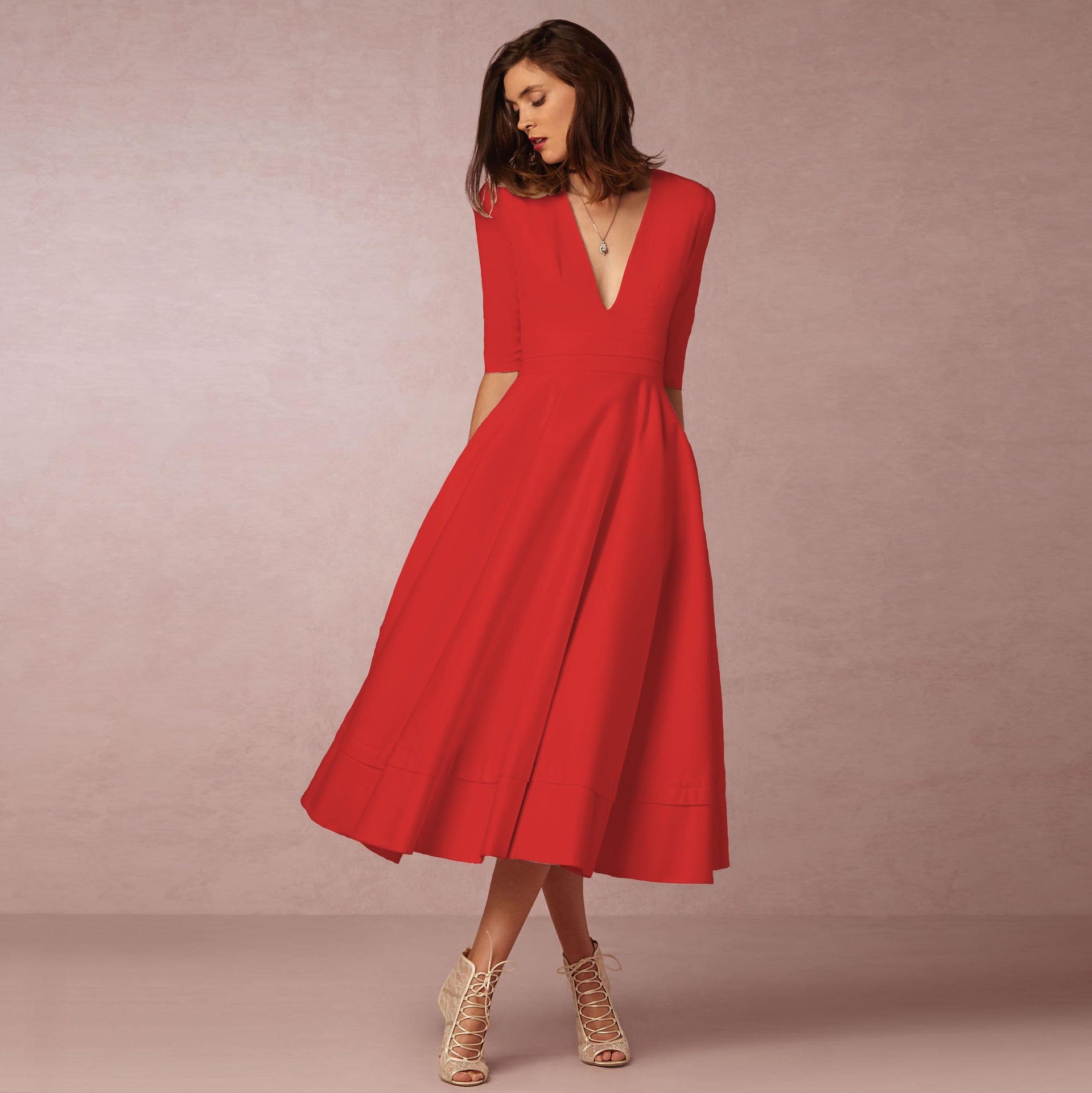 Vestido com Corte Evasê - Veron&Co
