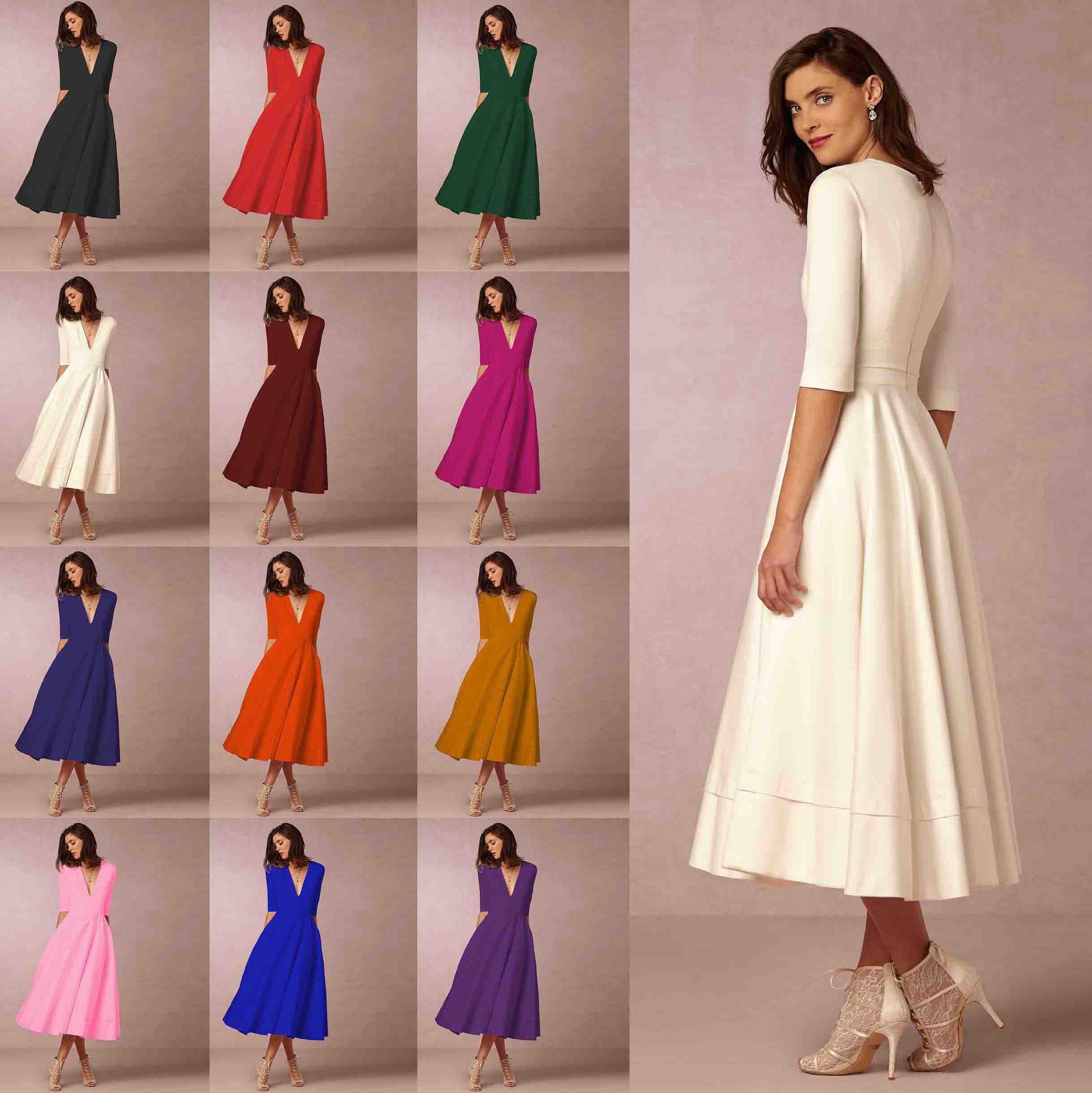Vestido com Corte Evasê - Veron&Co