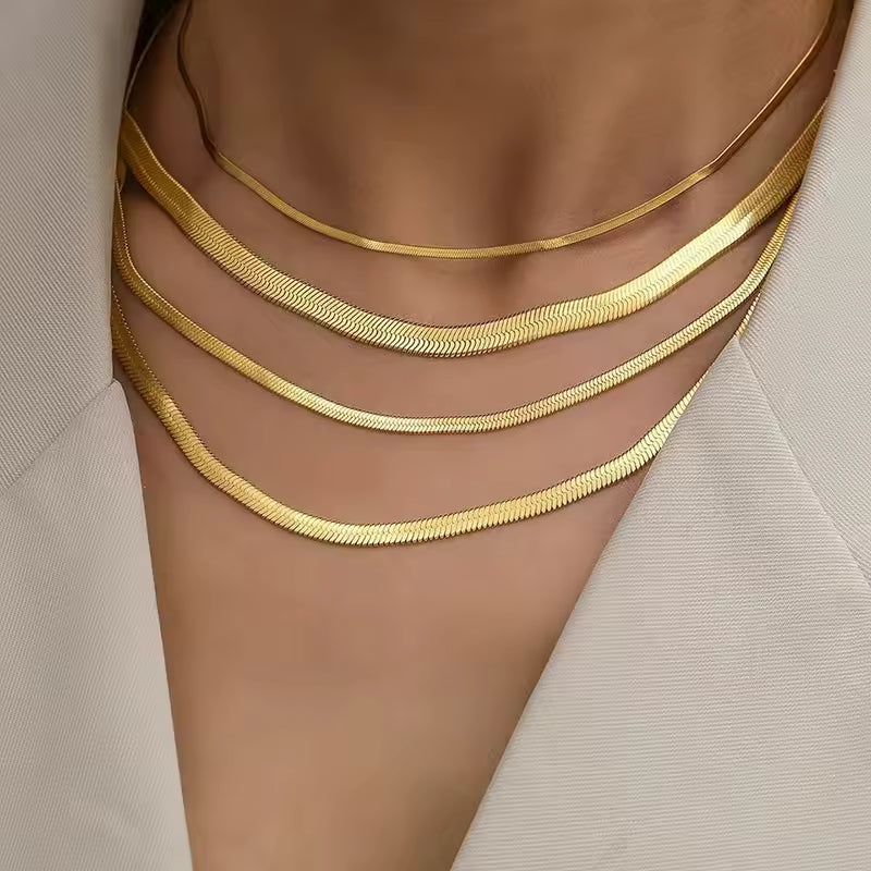 Colar Fio de Cobra Achatado - Veron&Co