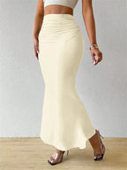 Saia Midi com Pregas e Corte Justo - Veron&Co