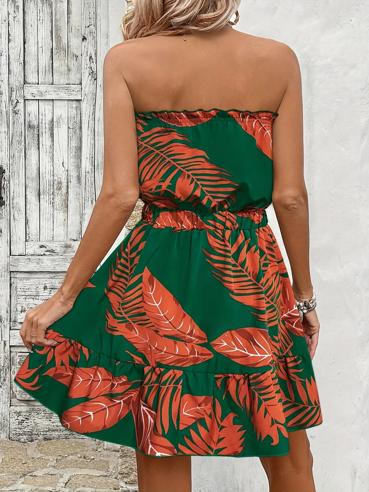 Vestido Estampado Sem Alças - Veron&Co