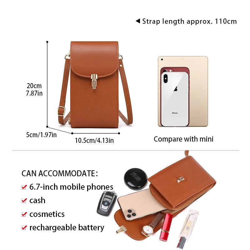 Mini Bolsa Crossbody em Pele Texturizada - interior