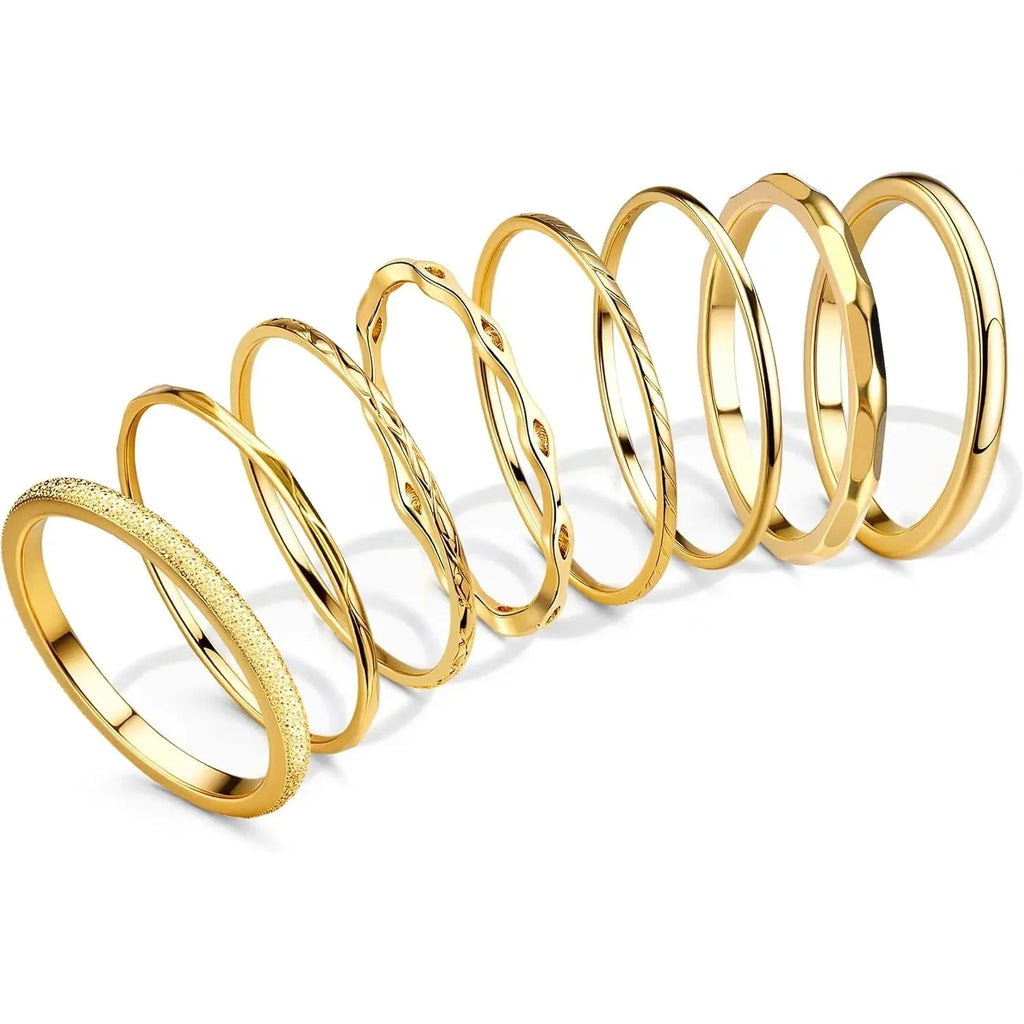 Conjunto de Anéis Finos Empilháveis