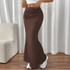 Saia Midi com Pregas e Corte Justo - Veron&Co