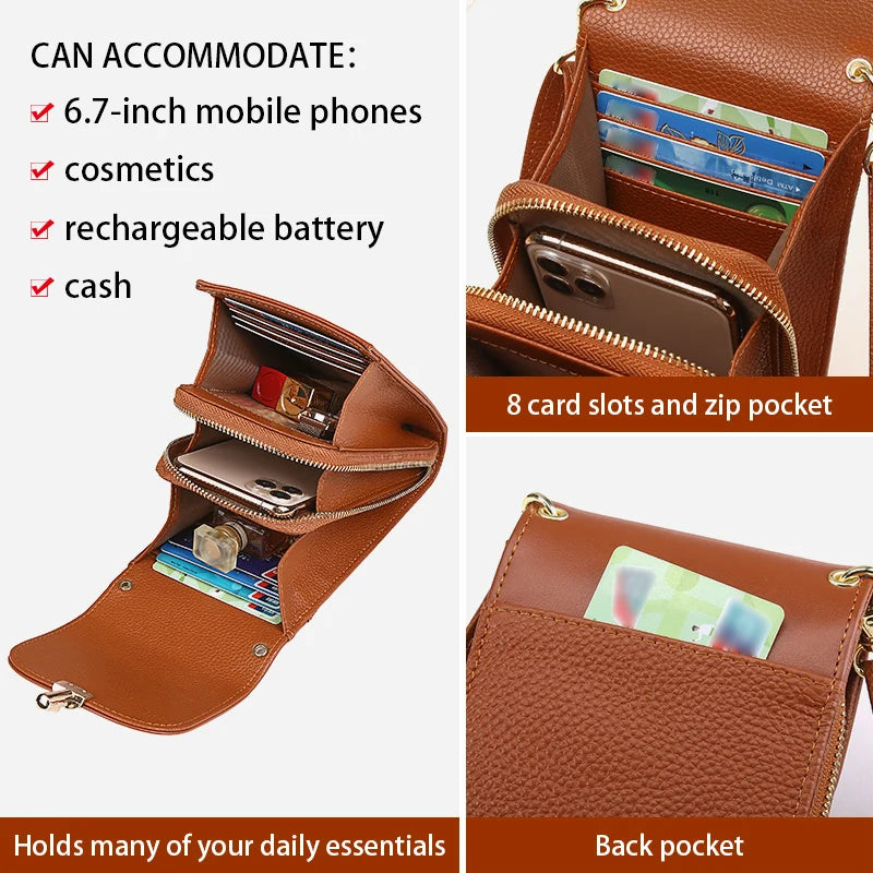 Mini Bolsa Crossbody em Pele Texturizada - detalhe